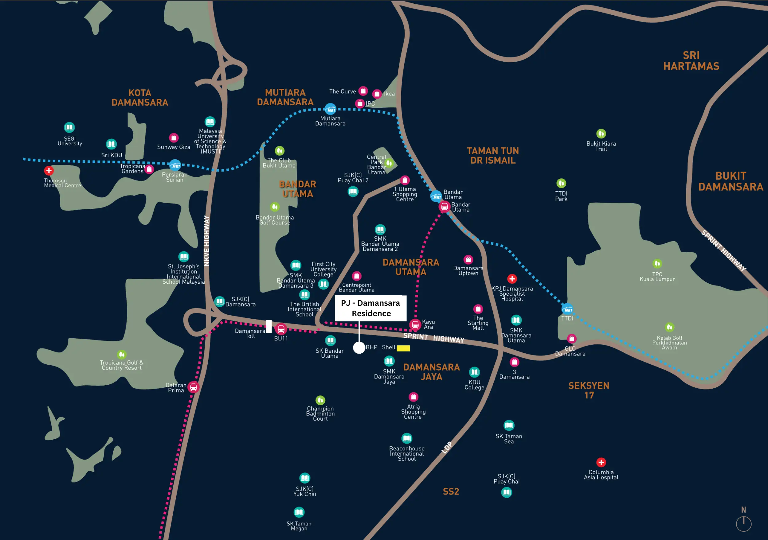 PJ-Damansara Residence Map Location